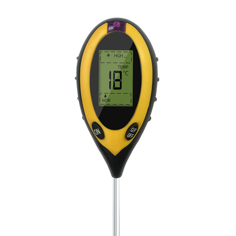 Medidor de pH de humedad del suelo digital portátil 5 en 1